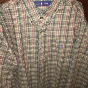 A new plaid Polo dress shirt.